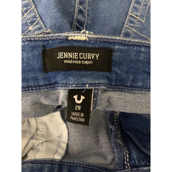 True Religion Women's Size 28 Jennie Curvy Mid Rise Capri NEW - Picture 8 of 9